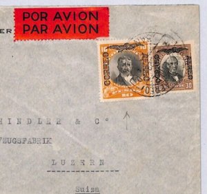 CHILE Air Mail Cover 1929 Santiago *TEN PESOS* 10p High Value SWITZERLAND YU133