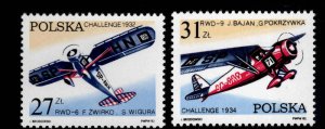 Poland Scott 2515-2516 MNH** Victory in Challenge Trophy flights