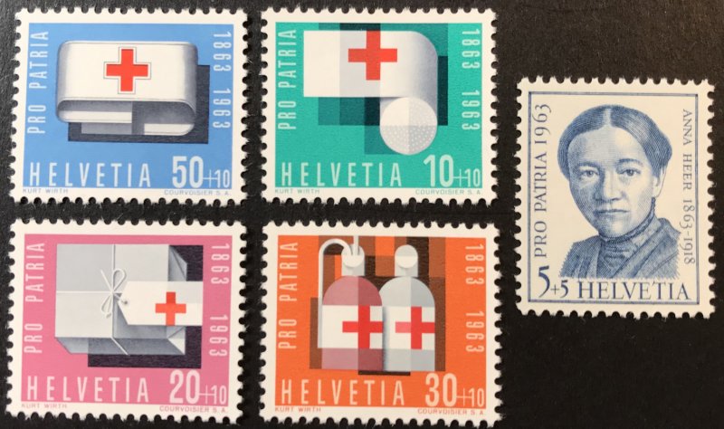 Switzerland B324-8 Red Cross MNH  SCV $3.25