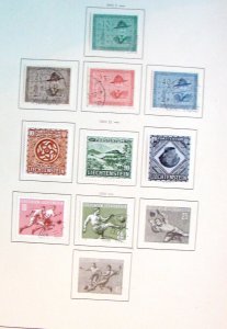 Liechtenstein Collection on Schaubek pages over $1000 Cat Value.  mint 94-107.