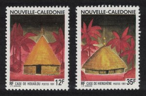 New Caledonia Melanesian Huts 2v 1991 MNH SG#912-913