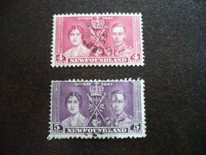 Stamps - Newfoundland - Scott# 231-232 - Used Part Set of 2 Stamps