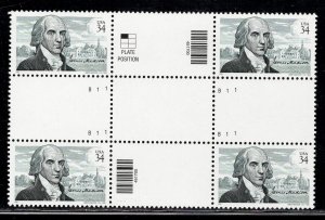 UNITED STATES SC# 3545 CROSS GUTTER BLK/4 VF/NH