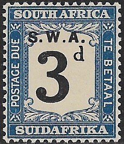 SOUTH WEST AFRICA 1928 3d Postage Due Sc J84 MH