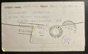 1943 Algeria Italian Prisoner Of War Camp 211 Letter Sheet Cover To  Italy