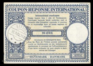 Denmark International Reply Coupon IRC Post Office G98947