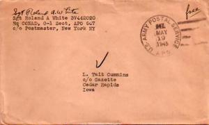 United States A.P.O.'s Soldier's Free Mail 1945 U.S. Army Postal Service, A.P...