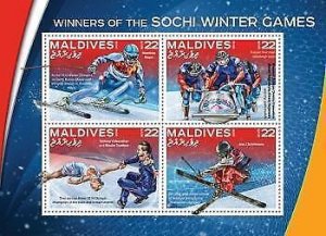 2016 Maldives. Sochi Winter Games. Michel Code: 6394-6397. Scott Code: 3675