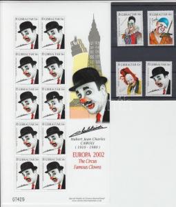 Gibraltar stamp Europa CEPT: Circus set + mini sheet set 2002 MNH WS112706