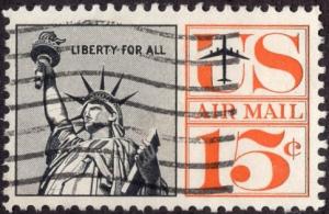 United States C63 - Used - 15c Statue of Liberty (1961) (2)