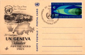 United Nations Geneva, Government Postal Card