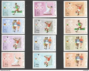 Imperf,Perf 1969 Ajman Olympic Games Michel #(570-75)A+B 32 Euro 2Set ** Ar031