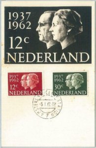 72830 - NETHERLANDS  - Postal History - MAXIMUM CARD -  ROYALTY 1962