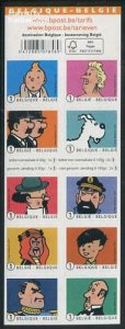 Belgium 2014, Tin-Tin 10v s-a in foil booklet, MNH