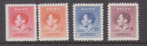 NAURU, 1937 Coronation set of 4, mnh.