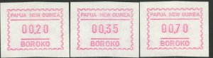 PAPUA NEW GUINEA 3 Values 1990 FRAMA Stamps Complete Set OG Mint NH