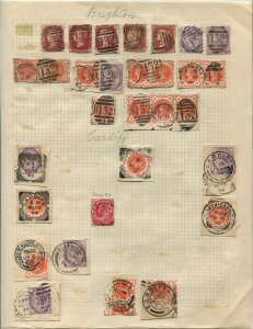 Great Britain Stamps - BRIGHTON, CARDIFF Cancellations, Lot of 24