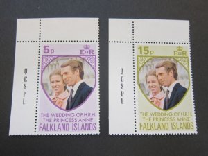 Falkland Islands 1973 Sc 225-6 set MNH