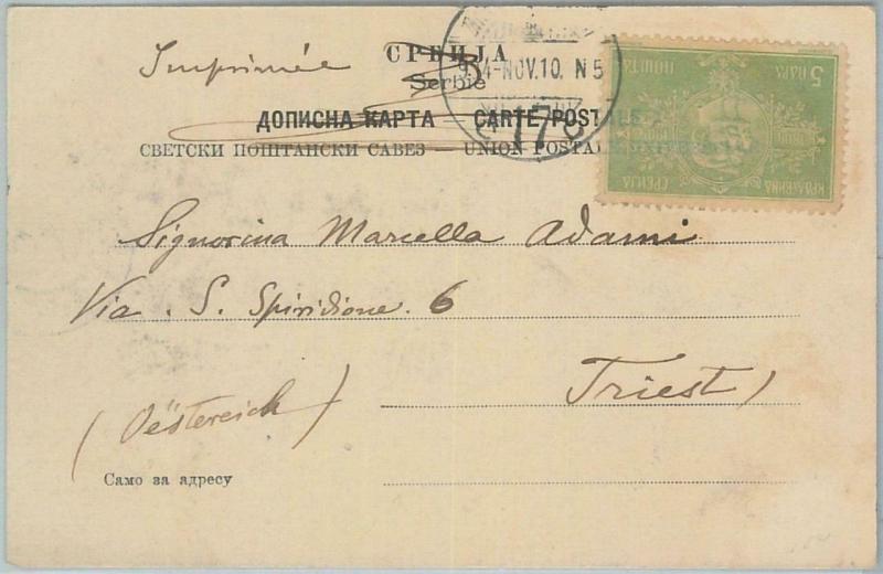 77598 - SERBIA - POSTAL HISTORY - POSTCARD to TRIESTE Austria 1904