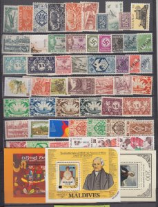 Z5094 JL stamps worldwide mnh lot with germany french colonies & more + 3 s/s