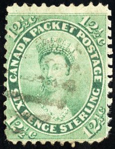 Canada Stamps # 18 Used F Scott Value $150.00