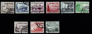 Germany  1937  -   Winterhelp  -  Used  set   # B107-B115