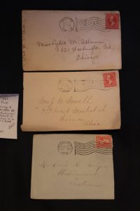 3 US covers w/flag cancels on 267 (#2021)