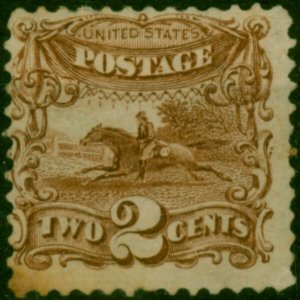 U.S.A 1875 2c Brown SG126 Without Grill Good Unused