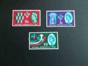 GB QEII 1962 NPY Set of 3 (SG631-33) Cat £2 Superb M/N/H Condition