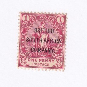 CAPE OF GOOD HOPE O/PRINTED BRITISH SOUTH AFRICA COMPANY # 44 VF-MNG CV $30+