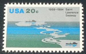 1984 20c St. Lawrence Seaway Scott 2091 Mint NH