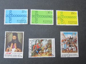 Cyprus 1971 Sc 365-7,368-70 set FU