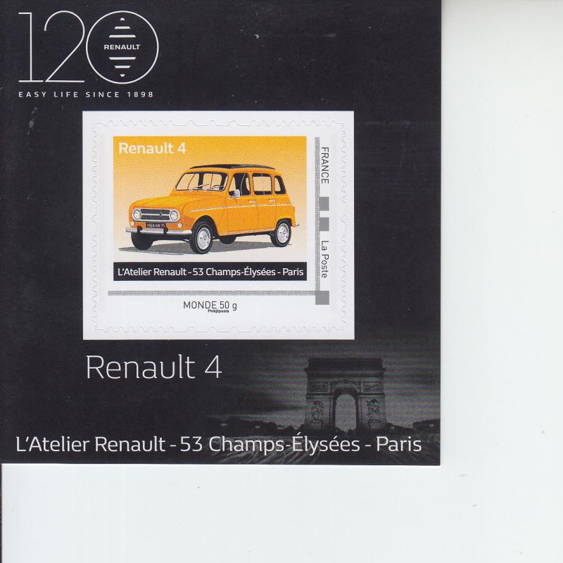 2018 France Renault 4 Auto SA SS (Scott NA) MNH