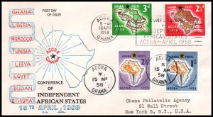 Ghana 21-24 Typed FDC