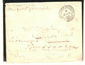 South Africa BOER WAR Soldier Letter 1900 INDIA MAIL *North-West Frontier* Ap126