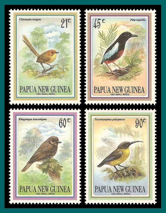 Papua New Guinea 1993 Small Birds, MNH 802-805,SG683-SG686