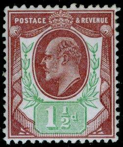 SG287 SPEC M10(-), 1½d reddish purple & pale brt yell-green, M MINT. HENDON CERT