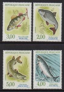 France 1990 Fish VF MNH (2227-30)
