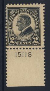 610  MNH with plate number