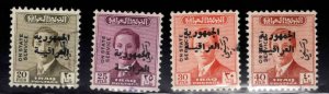 Iraq Scott o185-188 Official  overprint short set