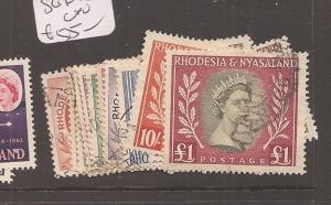 Rhodesia & Nyasaland SG 1-15 VFU (3dbc)