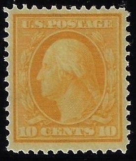 Scott #338 - $150.00 – XF-OG-LH – Radiating color. Nicely balanced margins.