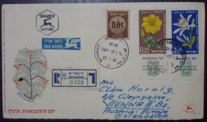 Izrael To Austria Early Cover ! israel judaica N22