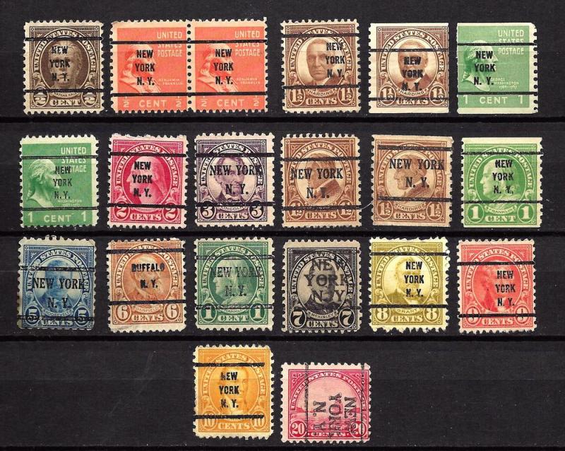 653/698 New York PreCancels... Used