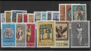 Cyprus Sc #278-291  set of 19  NH VF