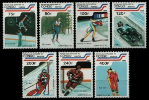 Congo Brazzaville 1989 MNH Stamps Scott 838-844 Sport Olympic Games Skiing