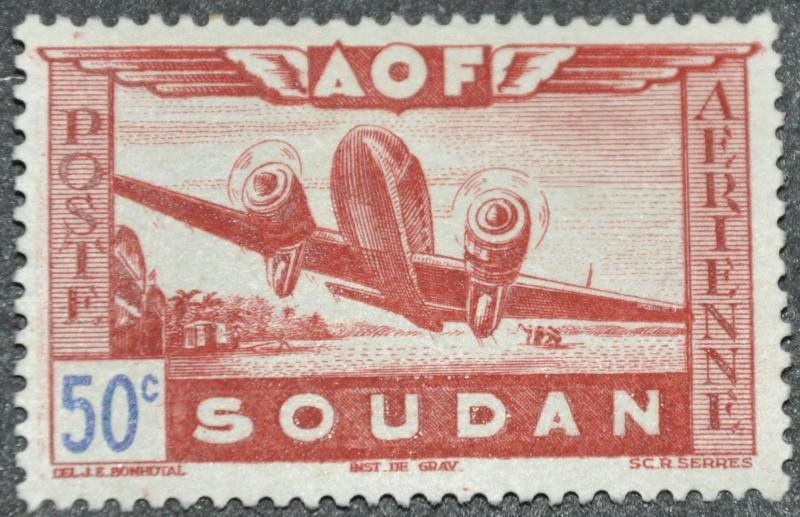 DYNAMITE Stamps: French Sudan Scott #C6  UNUSED