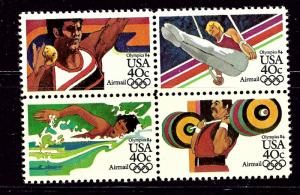 U.S.C108a MNH 1983 Olympics block of 4