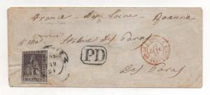 ITALIAN STATES TUSCANY Scott #8 January 1857 Cover