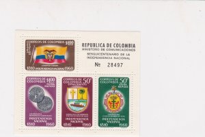Rep. de Columbia Celeb National Independ.  Mint Never Hinged Stamps Sheet R17700
